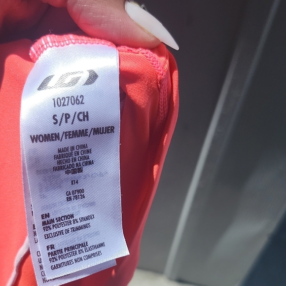 Orange Rash Guard Swim Top with High Neck and Long Sleeves - Picture 8 of 8